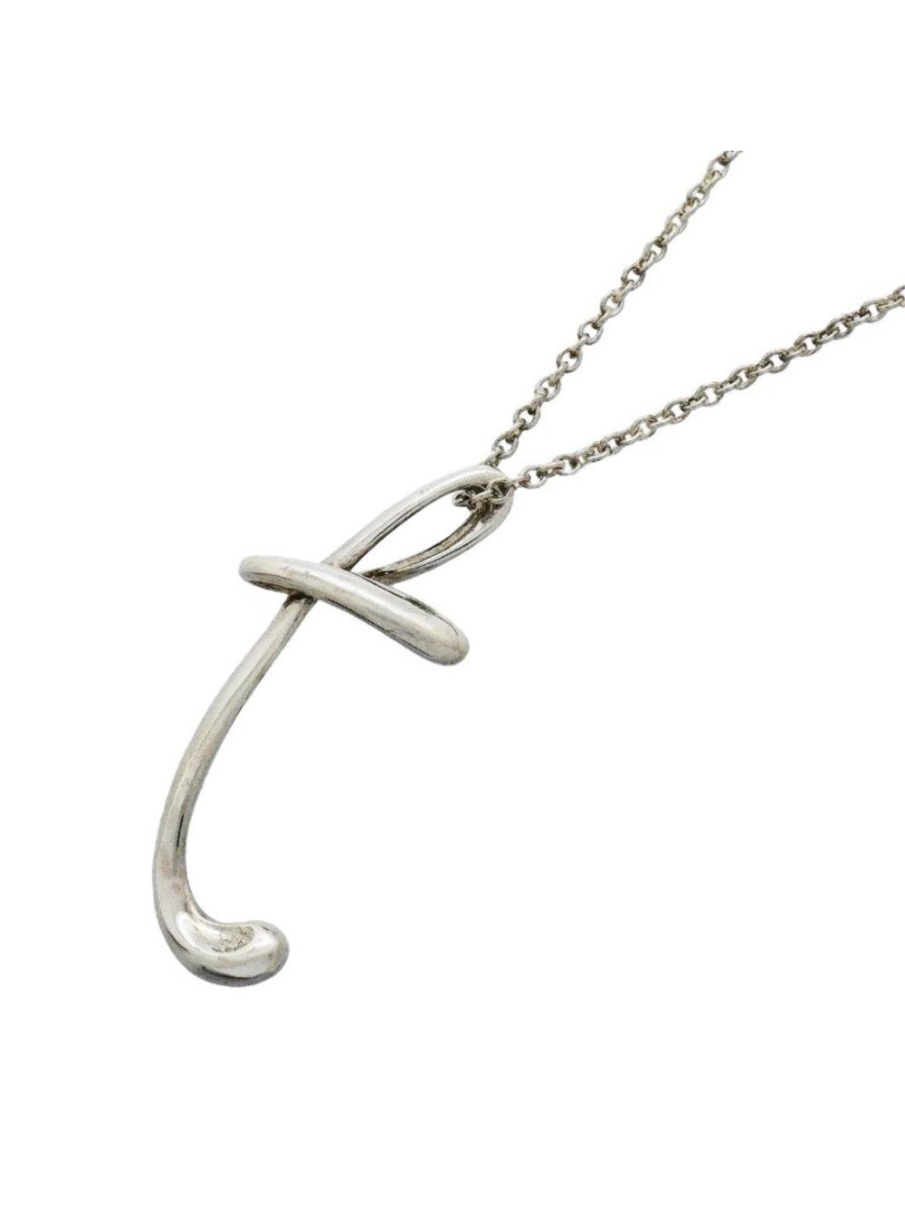 Tiffany & Co Necklace Initial T Silver